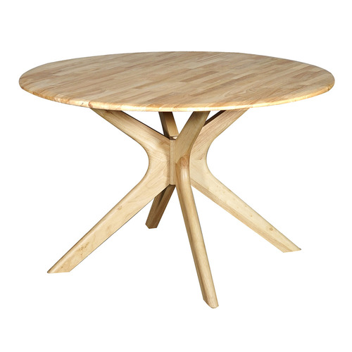 York Rubberwood Round Dining Table