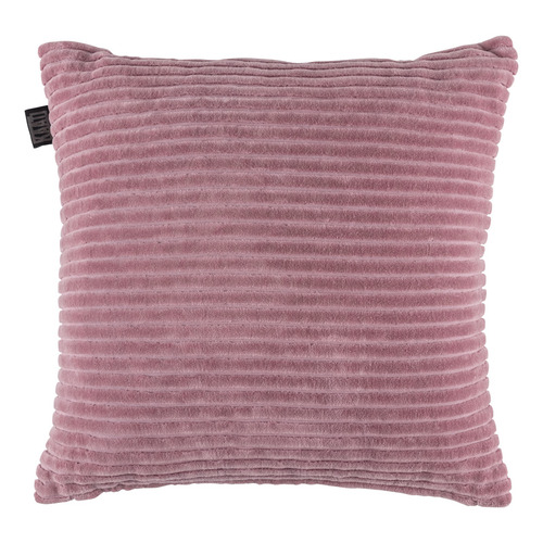 Pink Ribbed Cotton Velvet Cushion