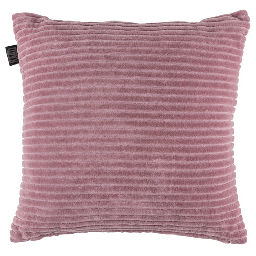Pink Ribbed Cotton Velvet Cushion