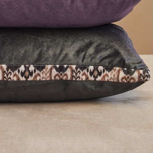 Julan Anthracite Velvet Cushion