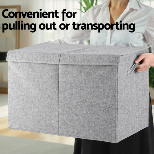 Keezi Kids' Grey Foldable Toy Box