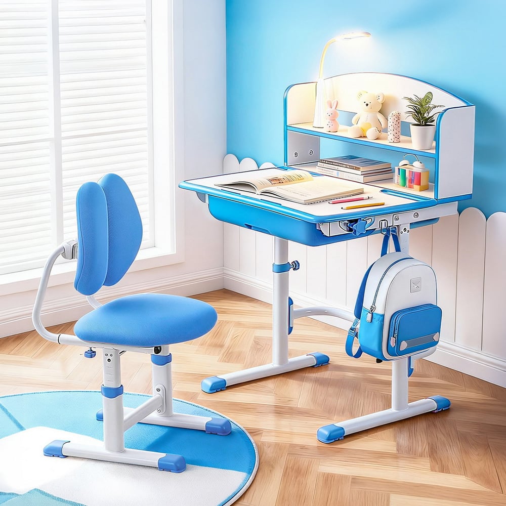Keezi Kids' Ergonomic Study Desk & Chair Set
