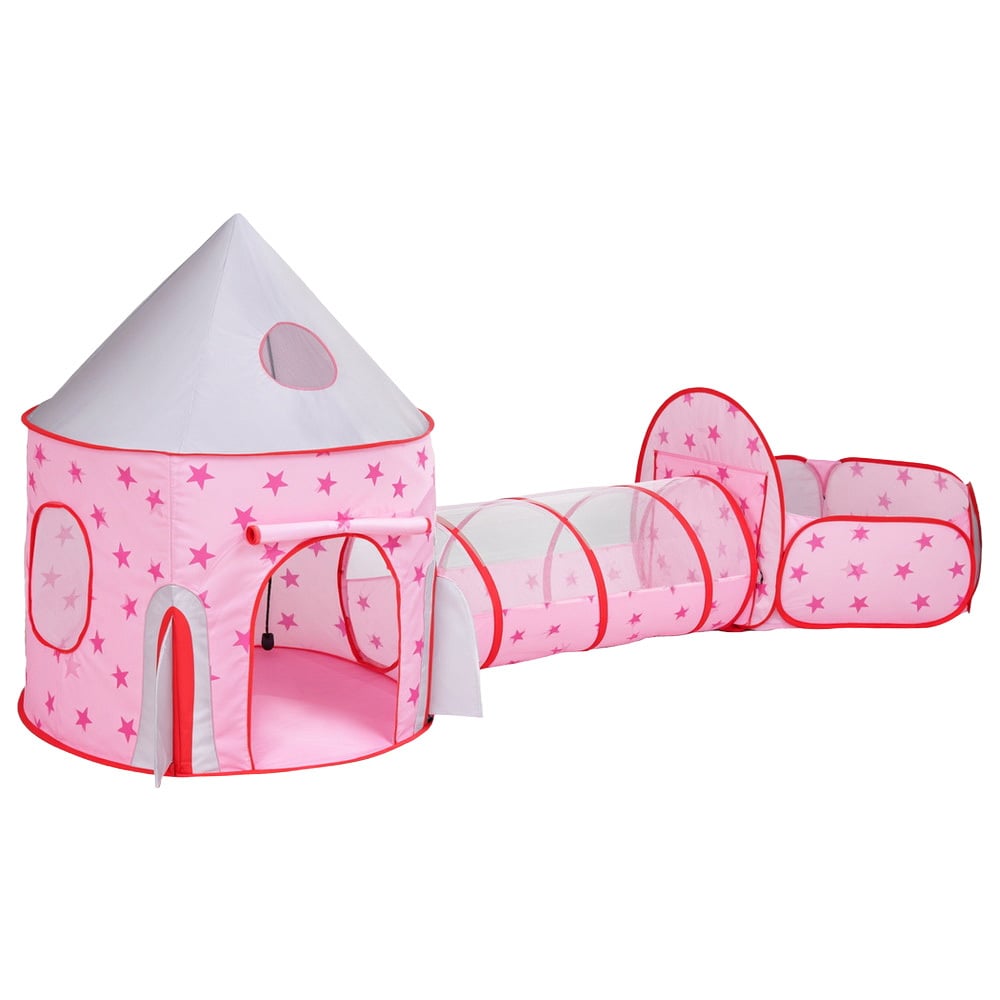 Keezi Castle Crawl Tunnel Playhouse Tent