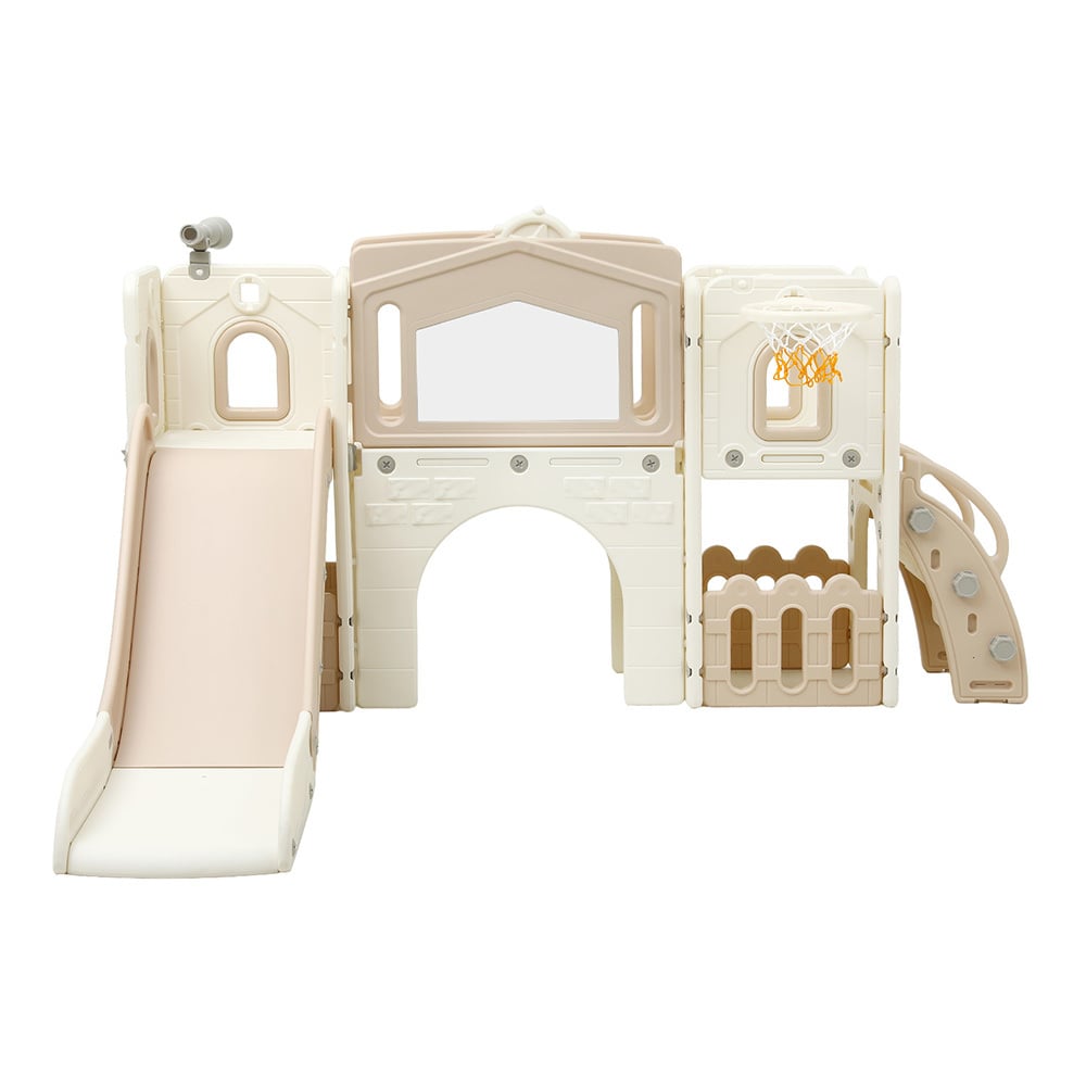 Keezi Kids' Slide & Bookshelf Centre with Drawing Board