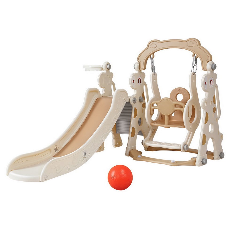 Keezi Beige Slide & Swing Play Centre