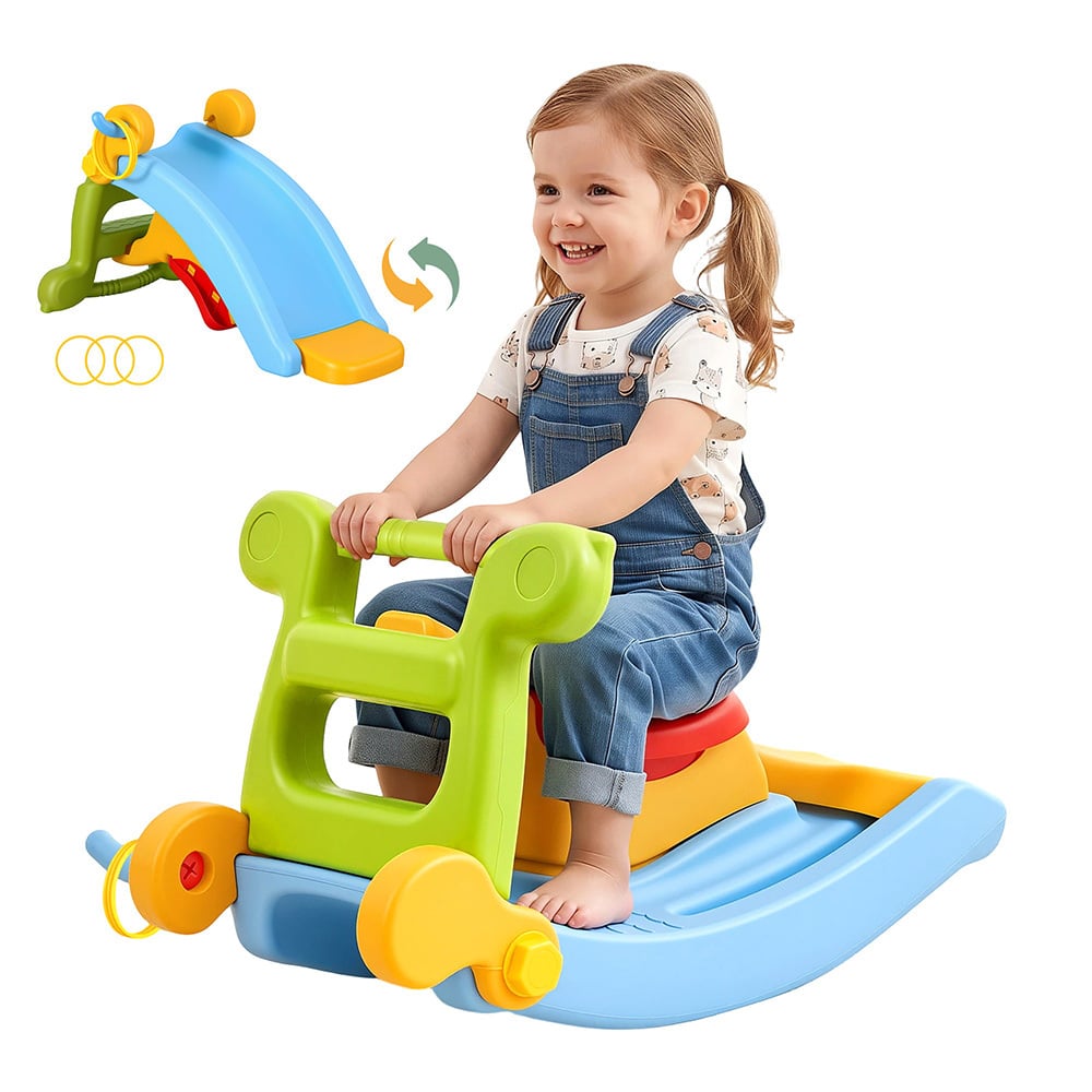 Keezi Multi-Function Ride-On with Horse Ring Toss