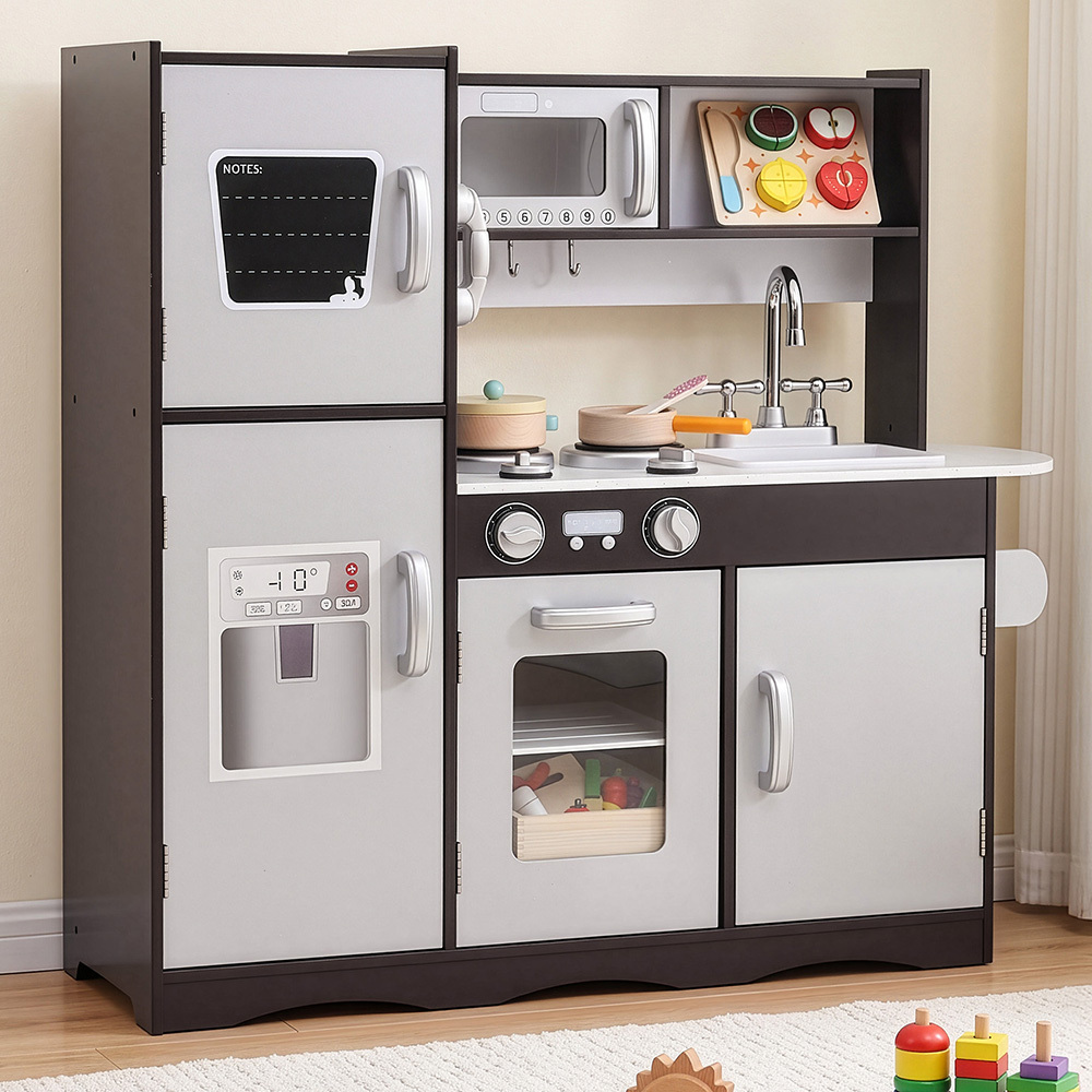 Keezi Play Kitchen with Wooden Play Food