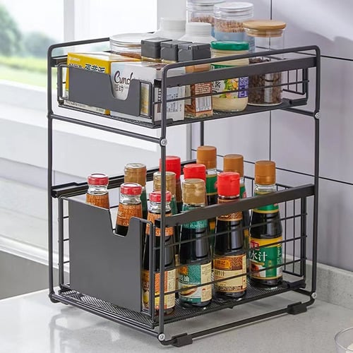 Jonah 2 Tier Carbon Steel Spice Rack