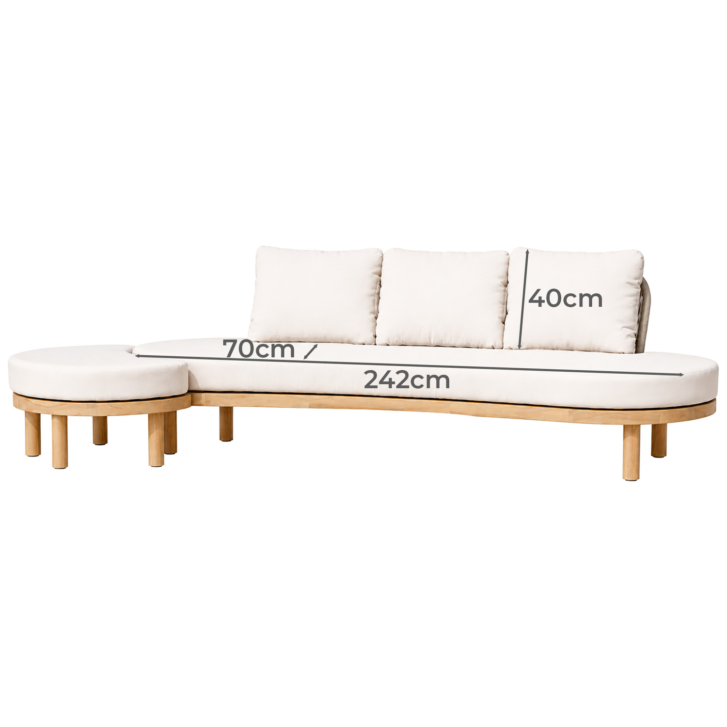 4 Seater Shiera Acacia Outdoor Lounge Set