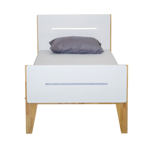 White & Natural Galaxy Wooden Single Bed