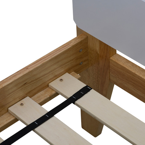 White & Natural Galaxy Wooden Single Bed