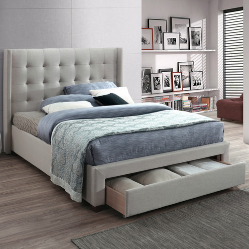 Atlanta Upholstered Double Bed with Storage