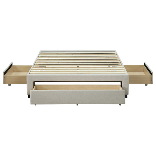 Oat White Forest Hill Upholstered Queen Bed