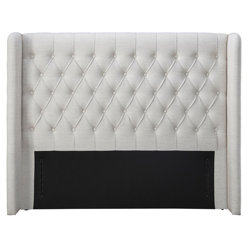 Oat White Forest Hill Upholstered Queen Bed