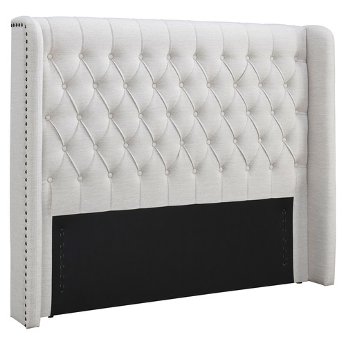 Oat White Forest Hill Upholstered Queen Bed