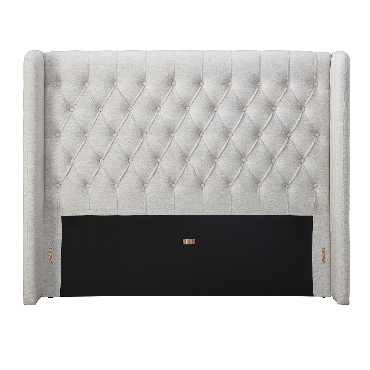 Oat White Forest Hill Button Tufted Queen Bedhead