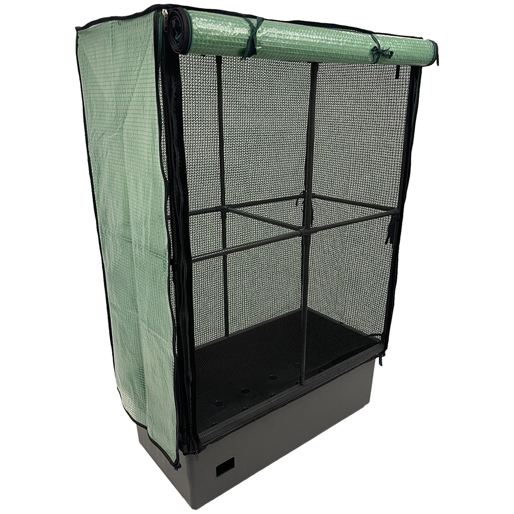 Chet Self-Watering Mobile Planter Box with Greenhouse & Netting