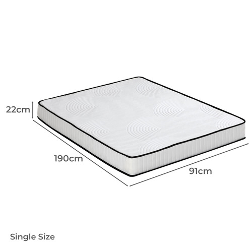 22cm Medium Firm Artis Pocket Spring Euro Top Mattress