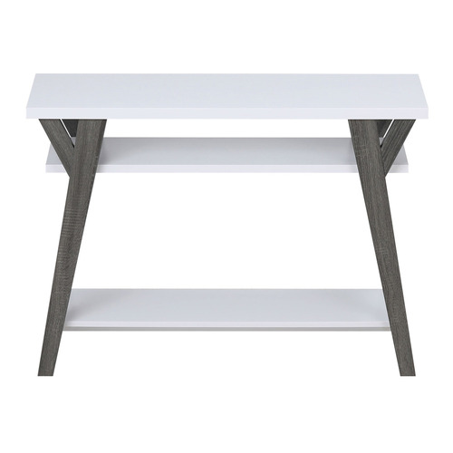 White Dawson 3 Tier Console Table