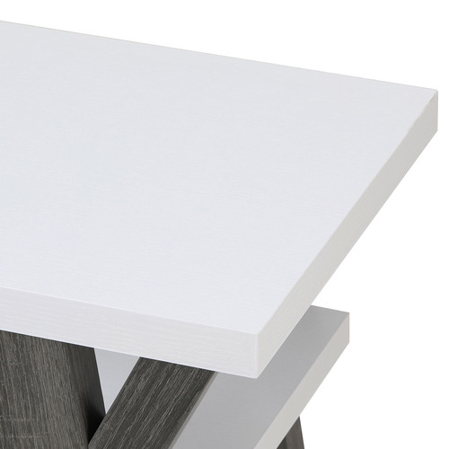 White Dawson 3 Tier Console Table