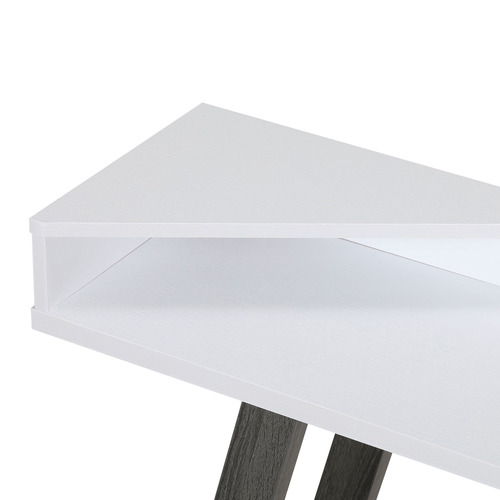 White Dawson 2 Tier Console Table