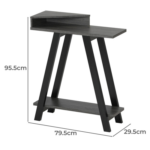 White Dawson 2 Tier Console Table