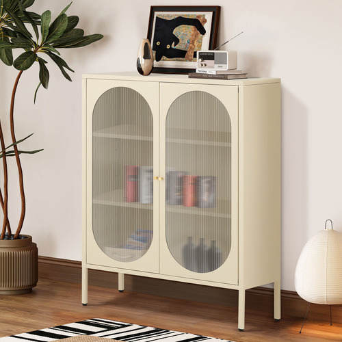 Cream Raiden Transparent 2 Door Sideboard