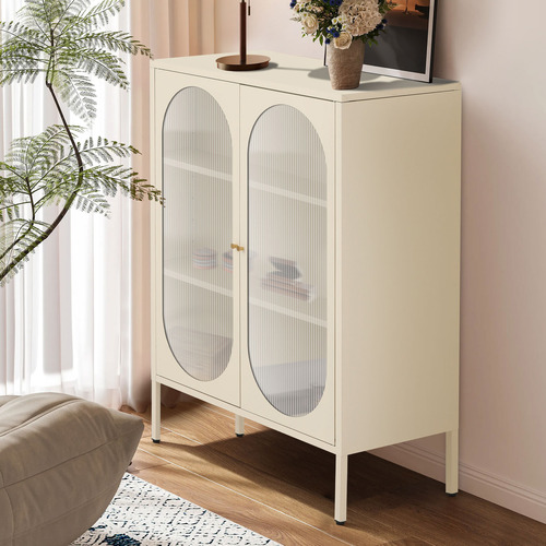 Cream Raiden Transparent 2 Door Sideboard