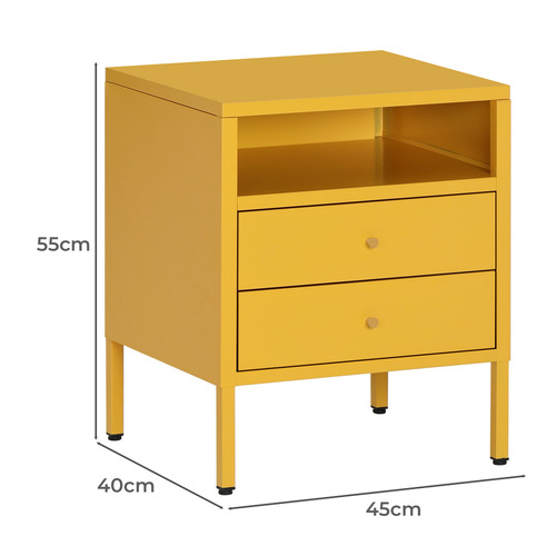 Flannery 2 Drawer Bedside Table