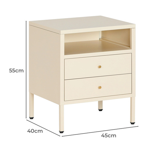 Tassi 2 Drawer Bedside Table