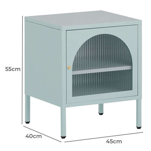Chloe 1 Door Fluted Bedside Table