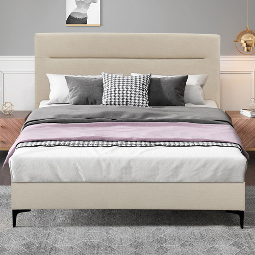 Emelia Upholstered Queen Platform Bed