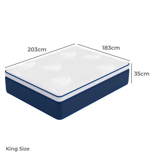35cm Medium Zephyr Hybrid Euro Top Mattress