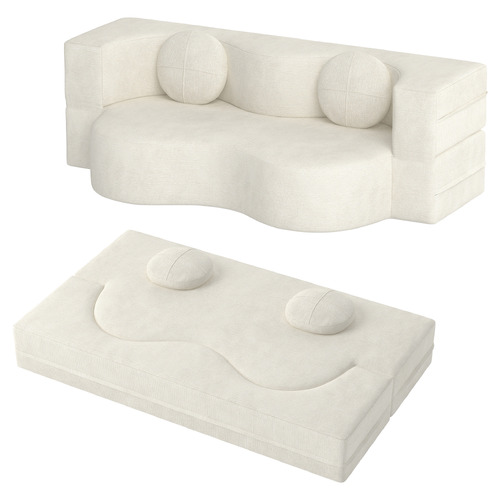 Arthur 3 Seater Queen Chenille Sofa Bed