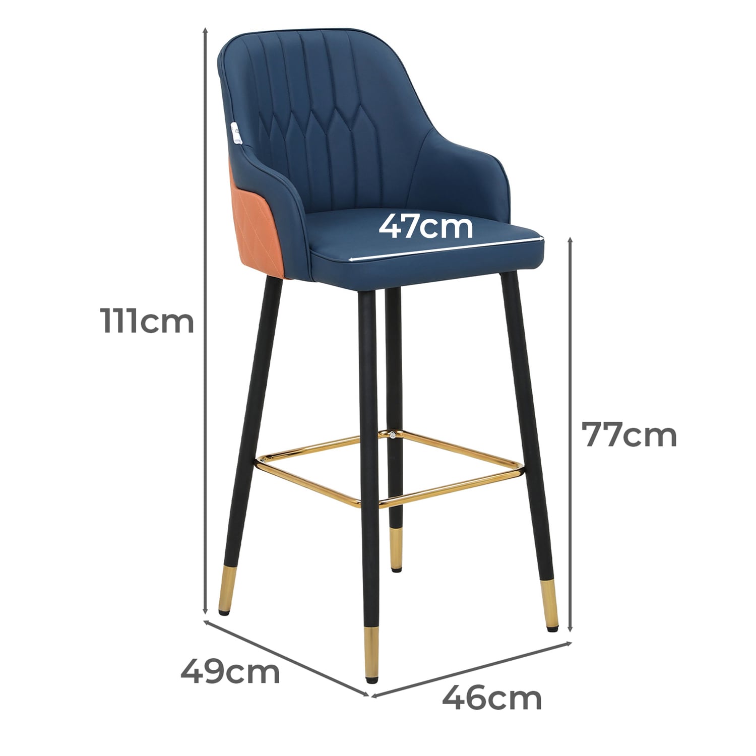 77cm Sterling Faux Leather Bar Stools
