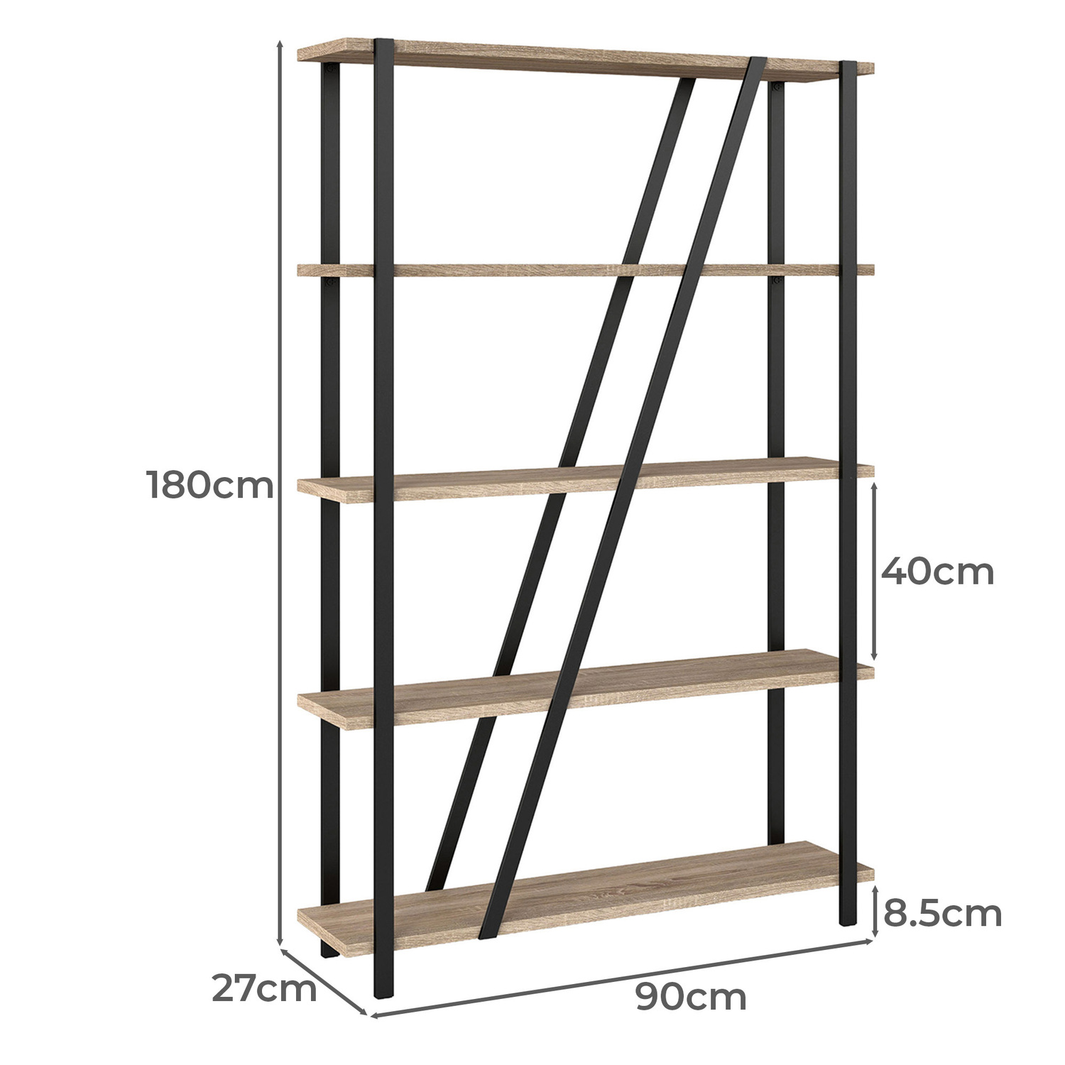 Oakland 5 Tier Shelving Unit