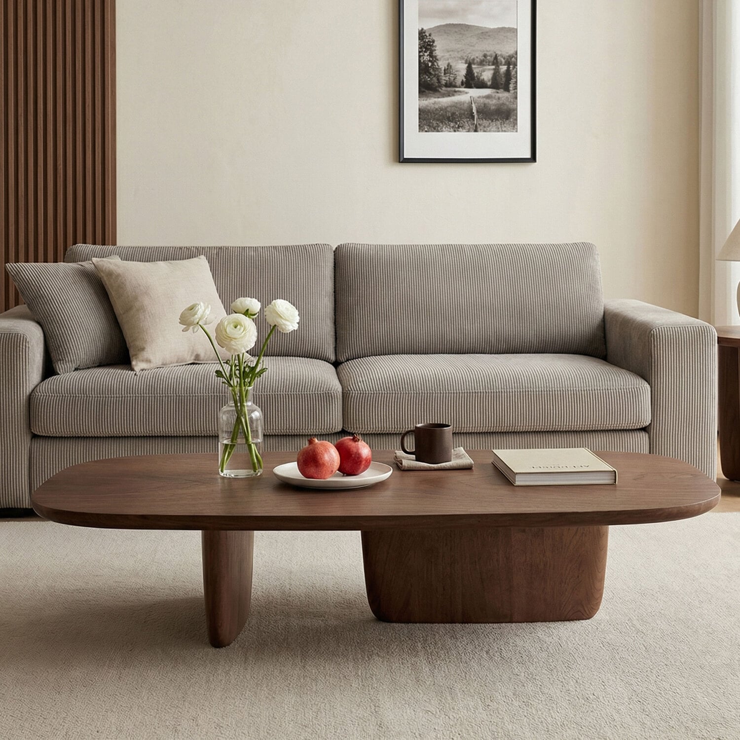 Korben Walnut Wood Coffee Table
