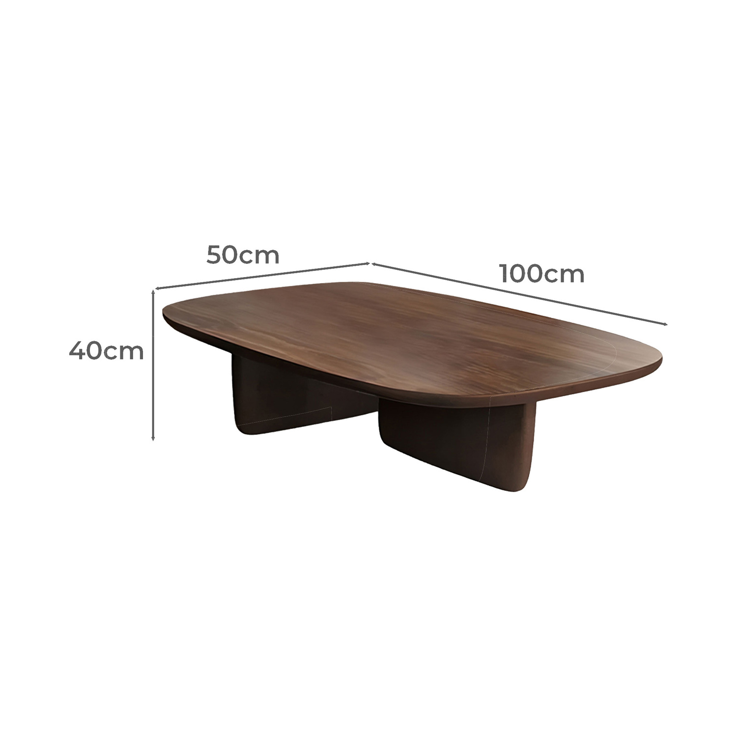 Korben Walnut Wood Coffee Table
