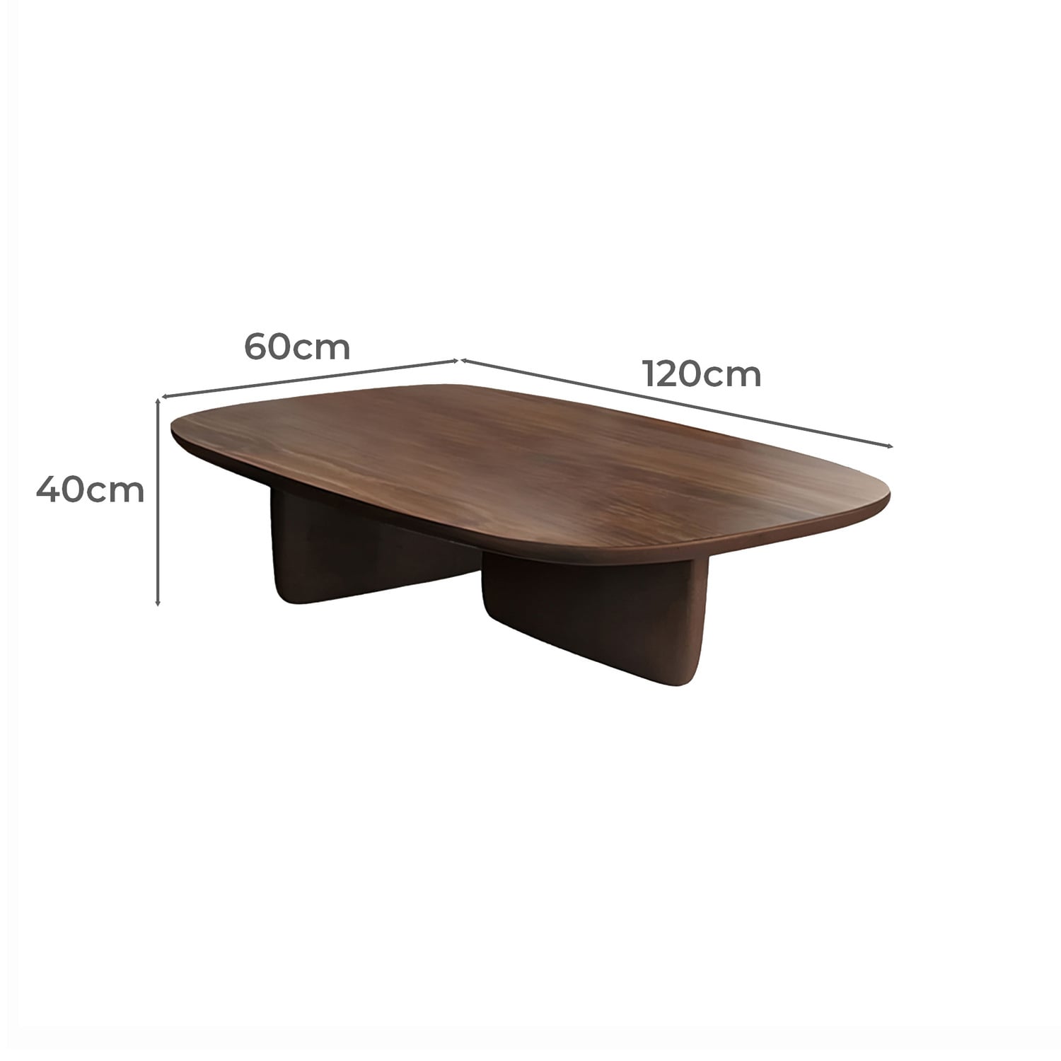 Korben Walnut Wood Coffee Table