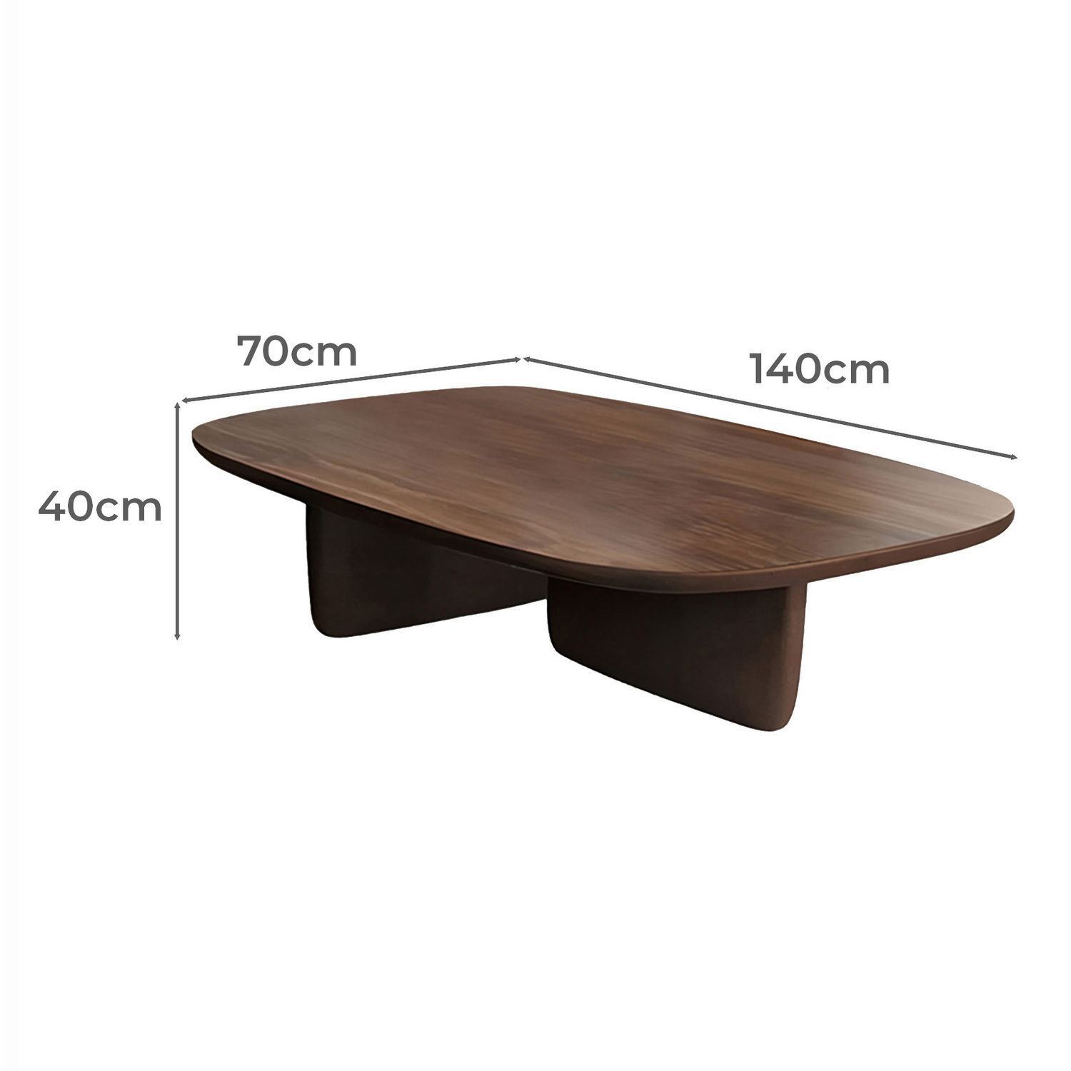 Korben Walnut Wood Coffee Table