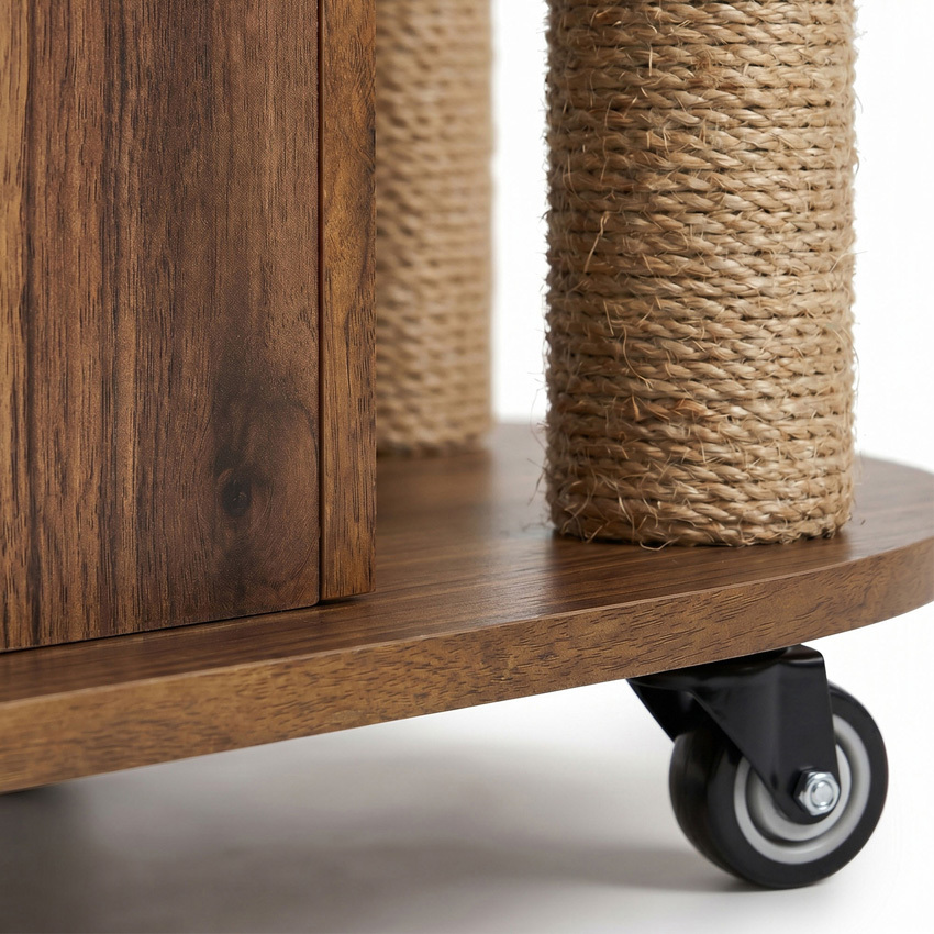 Ezra Coffee Table with Cat House & Cat Scratching Post
