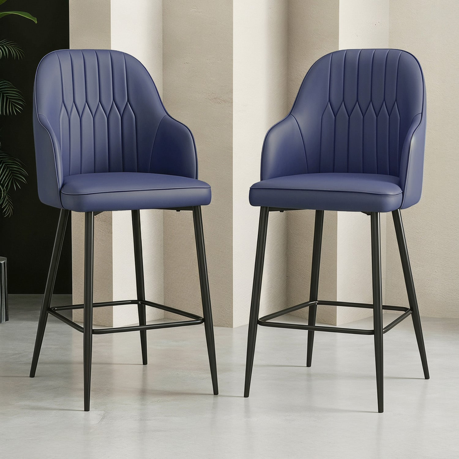 66cm Briar Faux Leather Bar Stools