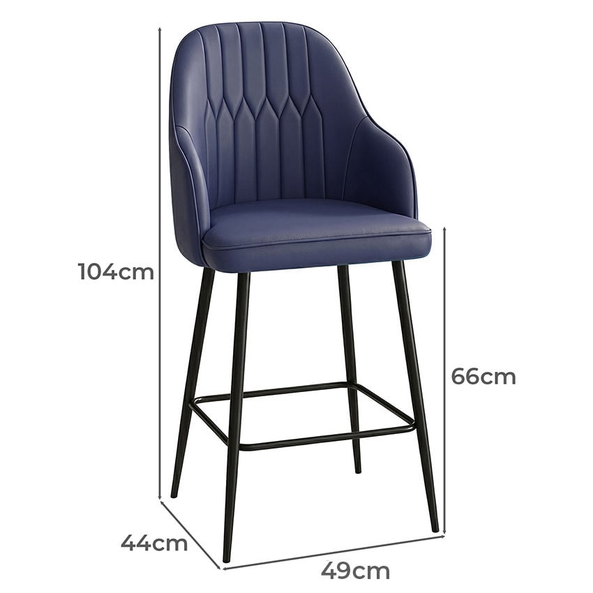 66cm Briar Faux Leather Bar Stools