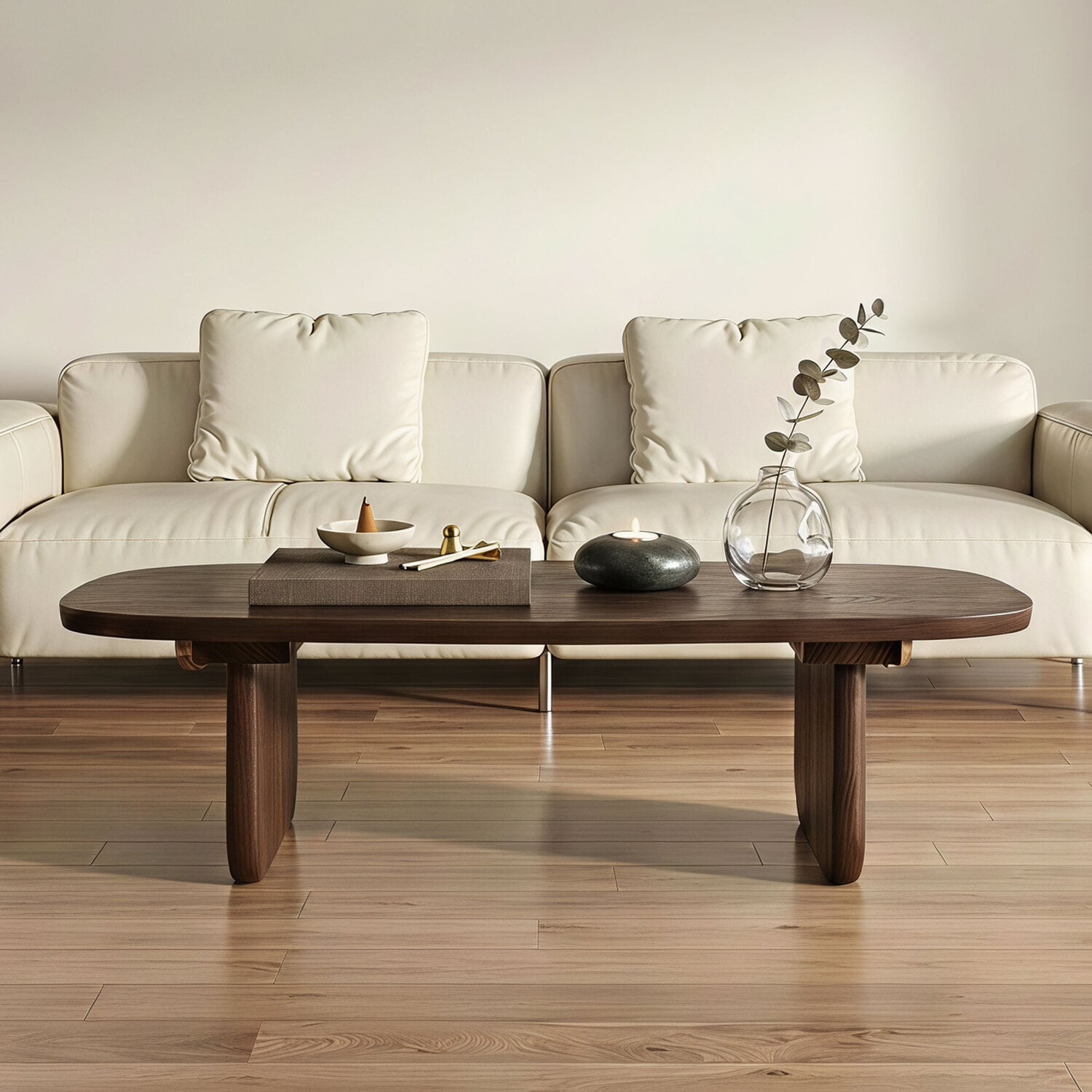 Korben Walnut Wood Coffee Table