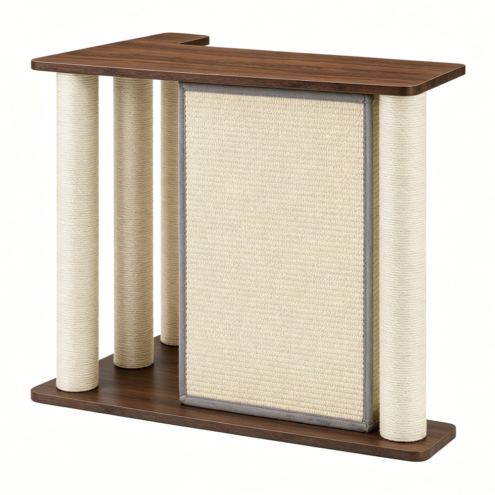 Lumi Side Table with Cat Scratching Post
