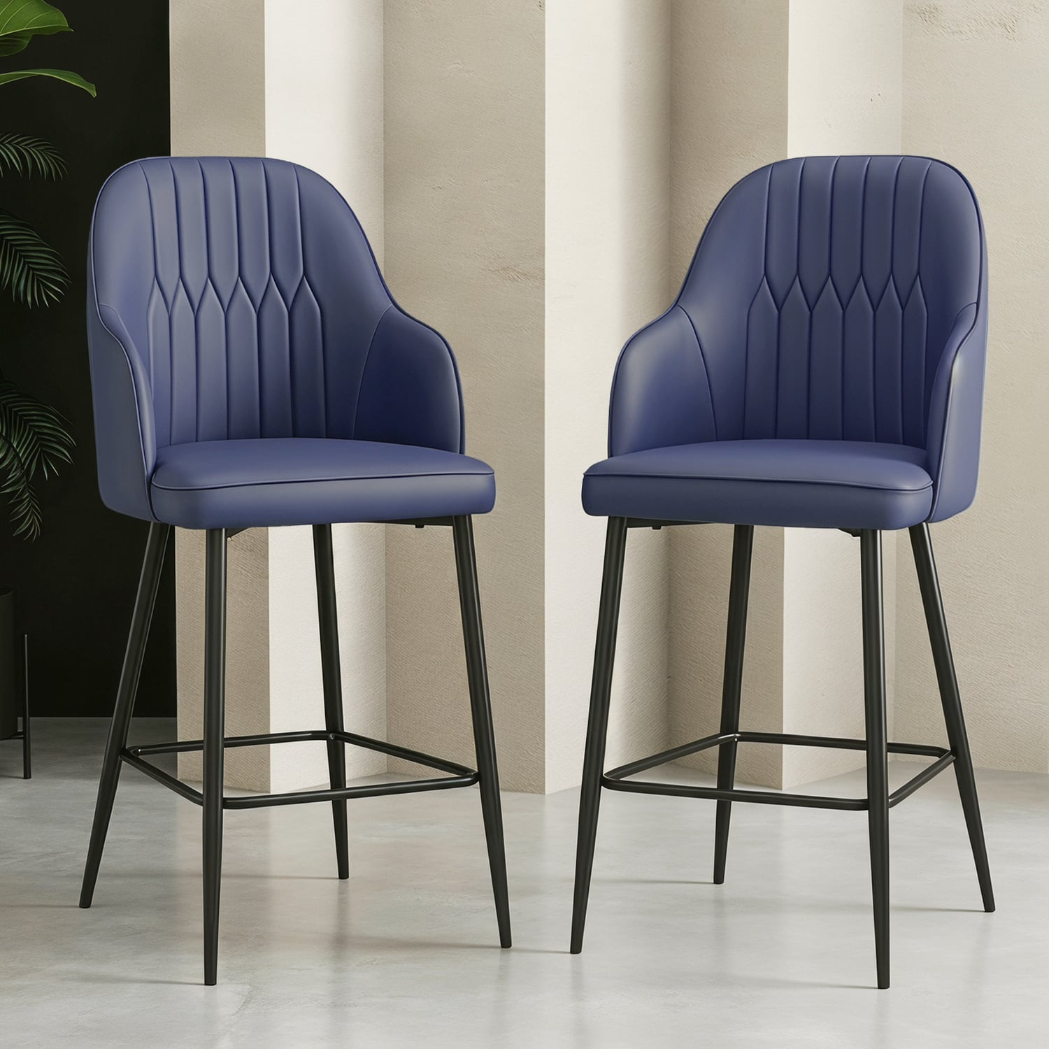 66cm Briar Faux Leather Bar Stools