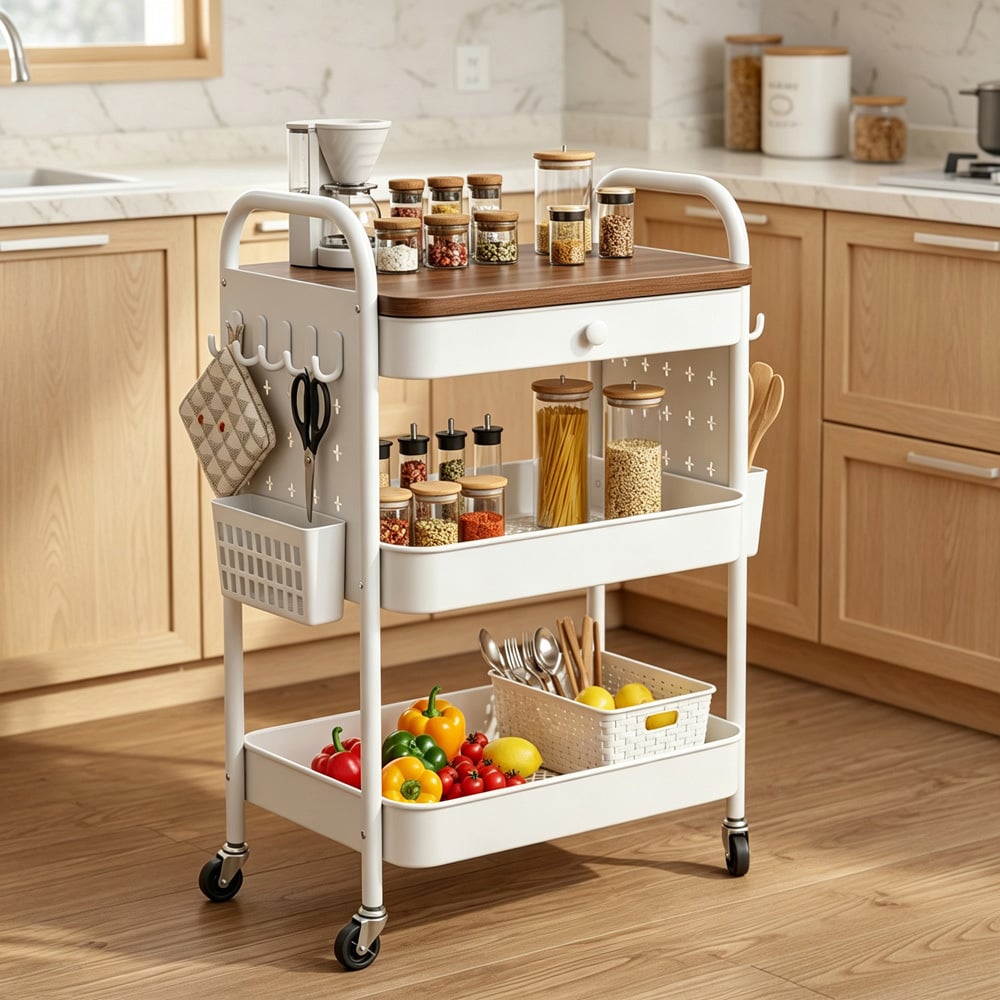Remy 1 Drawer Storage Trolley
