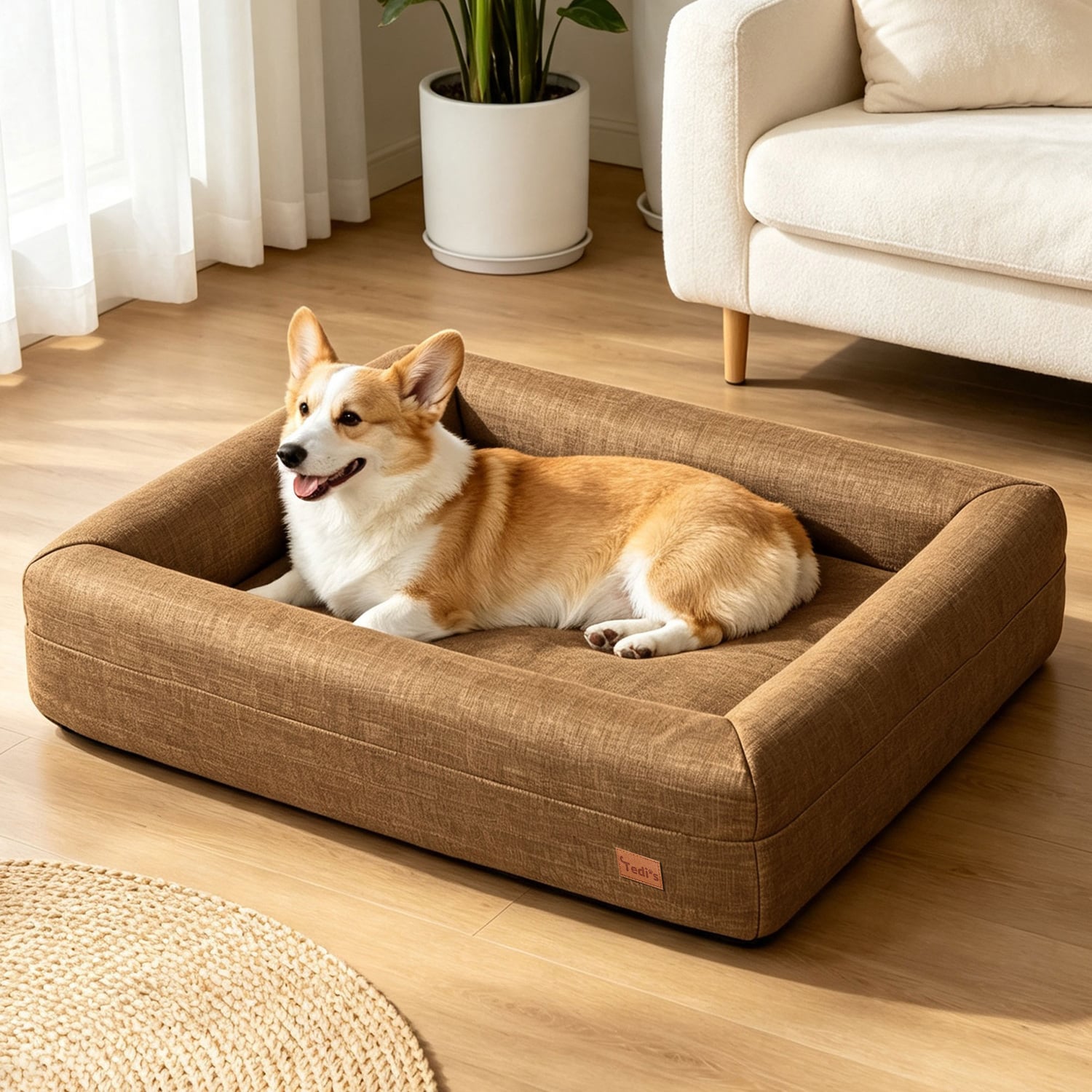 Loid Orthopedic Fleece Calming Dog Bed