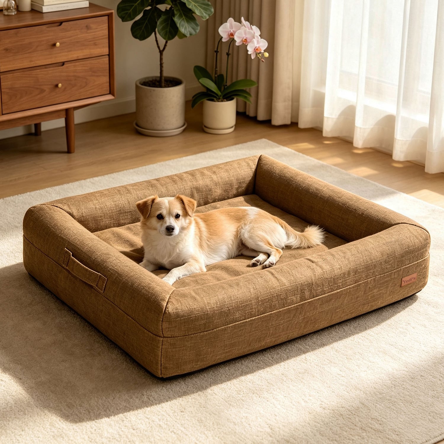 Loid Orthopedic Fleece Calming Dog Bed
