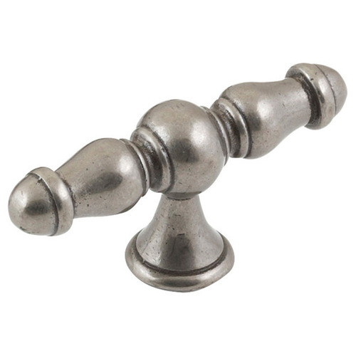 Bordeaux Pewter Round Cast Iron T-Bar Knob
